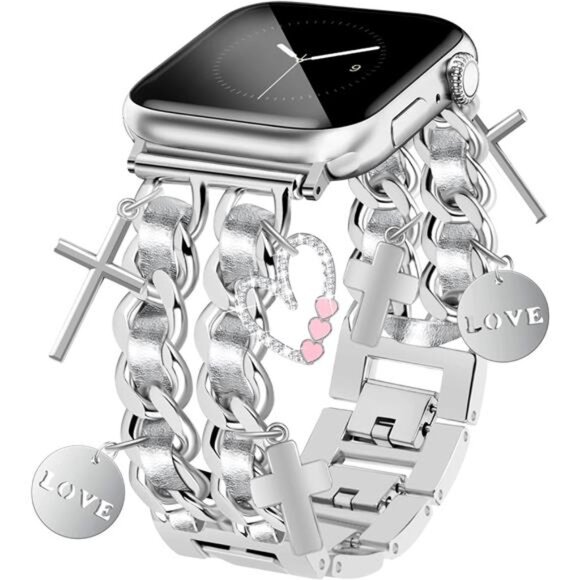 Apple Accessories - Silver Watch Band with Charms